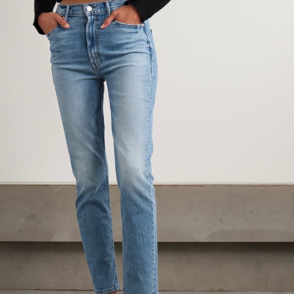 NWT! ✨ Mother Mid Rise Dazzler Ankle Fray – Hopeless Romantic – Size 25 ✨